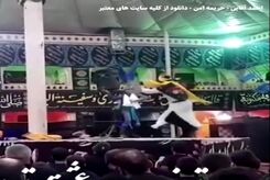 فیلم ناراحت کننده از لحظه مرگ تعزیه خوانی که هنگام اجرای تعزیه در حسینیه در  گذشت!