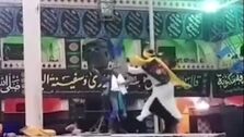 فیلم ناراحت کننده از لحظه مرگ تعزیه خوانی که هنگام اجرای تعزیه در حسینیه در  گذشت!